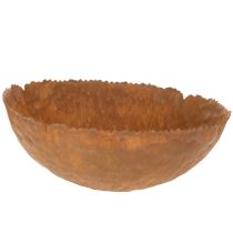 Artikel Runde Metallschale 20 cm Rostoptik strukturierte Oberfläche