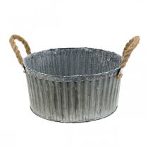 Deko-Schale, Pflanzgefäß mit Henkeln, Blumenschale zum Bepflanzen Ø25cm