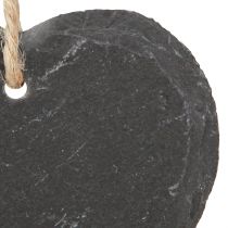 Artikel Schiefertafel klein Herz zum Aufhängen Schwarz 7,5cm 6St