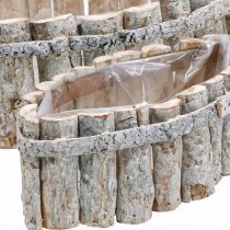 Pflanzschale, Pflanzkasten Holz, Jardiniere L37,5/28cm H10/9cm 2er-Set