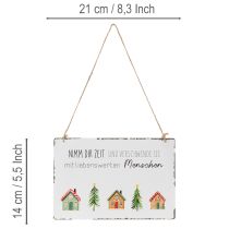 Artikel Metallschilder 2er-Set zum Hängen 21 x 14 cm mit Weihnachtsmotiven