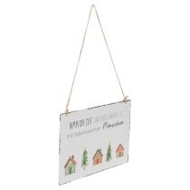Artikel Metallschilder 2er-Set zum Hängen 21 x 14 cm mit Weihnachtsmotiven
