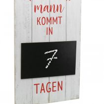 Artikel Dekoschild zum Hängen Weihnachtsmann Holzdeko Tafel 30×60cm