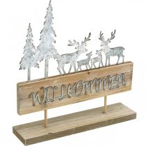 Artikel Silhouette mit Rehen, Herbstdeko zum Stellen, Willkommensschild Wald-Diorama, Weihnachten H31cm B28,5cm