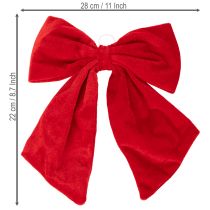 Artikel Schmuckschleifen Rot Stoff 28cm 3er-Set Weihnachten Innenbereich
