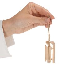 Artikel Deko-Schlitten aus Holz zum Aufhängen 6 cm 6er Set