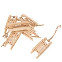 Artikel Deko-Schlitten aus Holz zum Aufhängen 6 cm 6er Set
