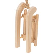 Artikel Deko-Schlitten aus Holz zum Aufhängen 6 cm 6er Set