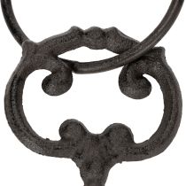 Artikel Deko Schlüsselring aus Gusseisen mit antiken Schlüsseln, 27 cm, Braun, für nostalgische Wohnraumdekoration