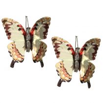 Artikel Schmetterling Gold glänzend am Clip 12 St