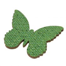 Streudeko Schmetterling Grün-Glitter  5/4/3cm 24St