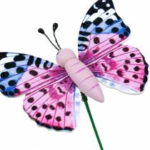 Deko-Schmetterling am Stab Blumenstecker Frühlingsdeko 16St