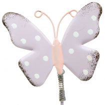 Blumenstecker Schmetterling Pastell 24cm 12St