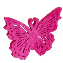 Artikel Deko-Schmetterlinge aus Holz 4 cm Rosa/Pink/Lila 72 Stück für Tisch- und Schalenarrangements