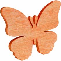 Artikel Schmetterlinge zum Streuen Deko-Schmetterling Holz Orange, Aprikose, Braun 72 St