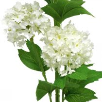Schneeball-Zweig, künstlichen Pflanze, Seidenblume Weiß Ø6,5cm L78cm