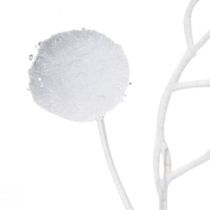 Artikel Schneeballgirlande Winterdeko Weiß Glitzer L125cm