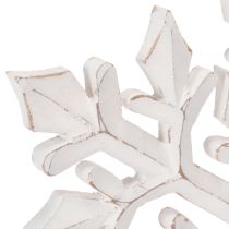 Artikel Hängedekoration Schneeflocke aus Holz 30 cm Weiß