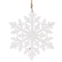 Artikel Hängedekoration Schneeflocke aus Holz 30 cm Weiß