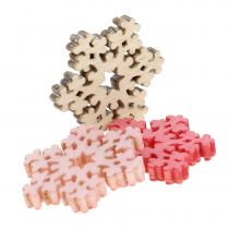 Artikel Schneeflocke Mix Pink, Rosa, Natur Ø2cm 144 St