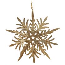 Artikel Schneeflocke 3D-Effekt Gold 16cm x 15,5cm 2 St