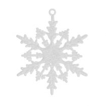 Schneeflocke zum Hängen 7cm weiß mit Glitter 36St