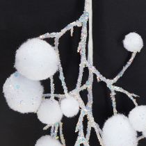 Artikel Schneeflocken Deko Zweige zum Hängen Glitzer 30cm 2St