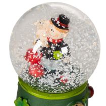 Artikel Schneekugel-Set mit Schornsteinfeger-Figuren 4 cm 3-teilig, grüne Sockel