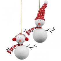 Artikel Christbaumschmuck Schneemann zum Hängen Metall 8,5/13cm 4St