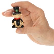 Artikel Schornsteinfeger-Figur aus Polyresin 5 cm, 6 Stück, Schwarz-Rot-Grün, zum Kleben