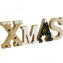 XMAS Schriftzug Holz stehend Holzschriftzug Natur 41,5cm