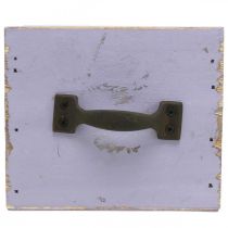 Artikel Schublade aus Holz Lila mit Metallgriff 12,5×12,5×10cm für Dekoration und Bepflanzung