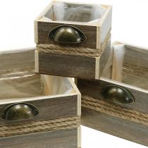 Artikel Pflanzkasten Holz-Schublade Blumenkasten 26/20/14cm 3er-Set