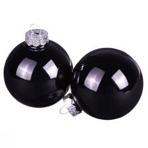 Artikel Schwarze Weihnachtskugeln Glas Baumkugeln Ø6cm 24 St