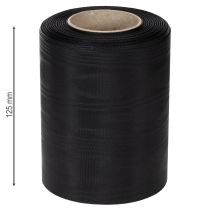 Artikel Schwarzes Kranzband 125mm 25m - Elegantes Trauerband für Floristik und Dekoration, Schleifenband aus Acetat