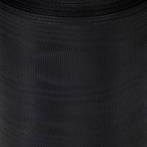 Artikel Schwarzes Kranzband aus Acetat 125mm x 25m für Trauerfloristik und Dekoration