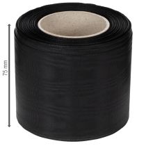 Artikel Schwarzes Kranzband 75mm 25m - Acetat Trauerband für Schleifendruck & Dekoration