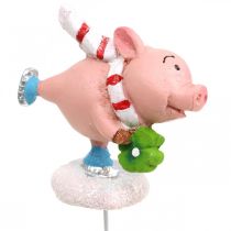 Artikel Deko Schwein Weihnachten Glücksschwein Blumenstecker 4St