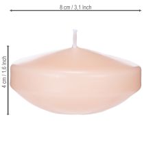 Artikel Schwimmkerzen Rosa aus Wachs 8 cm Durchmesser 8er-Set