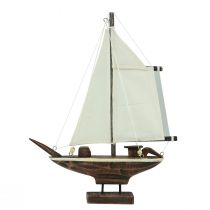 Artikel Segelboot Deko Schiff Pinienholz Braun 22,5×4×29cm