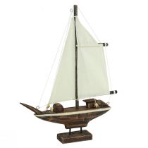 Artikel Segelboot Deko Schiff Pinienholz Braun 32×5×41cm