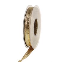 Artikel Band mit Drahtkante Gold 15mm 25m