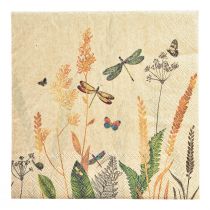 Servietten Sommer Wiese Libellen Blumen 33x33cm 20St