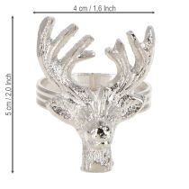 Artikel Serviettenringe Hirsch Silber Metall Ø 4 cm 4er-Set