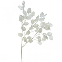 Dekozweig Silberblatt Weiß Lunaria Zweig Kunstzweig 70cm