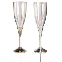 Artikel Silvesterdeko zum Stecken Sektglas am Draht H9,5cm 8 St