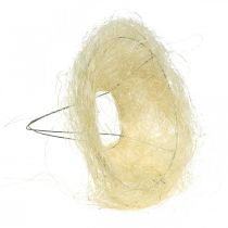Sisal-Manschette, Blumenstrauß-Deko gebleicht Ø15cm 10St