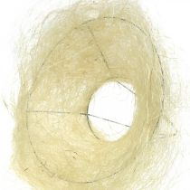 Sisal-Manschette, Blumenstrauß-Deko gebleicht Ø15cm 10St