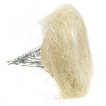 Artikel Sisal Blumenmanschette Natur Ø20cm gebleicht, Blumenstrauß Halter Dekoration 10St Set