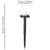 Artikel Gartenleuchte Kugelform mit Erdspieß 36 cm Schwarz 4er-Set